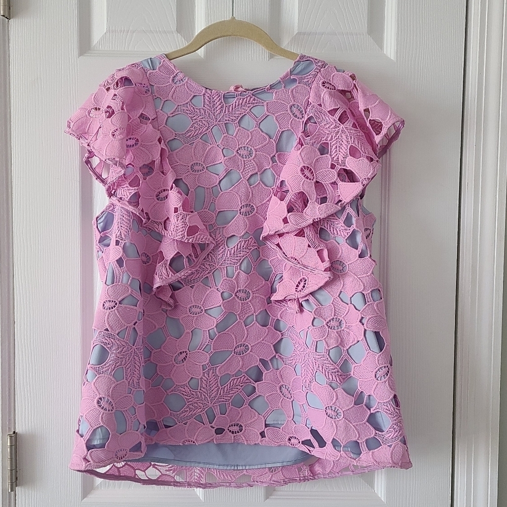Crosby By Mollie Burch Ruffle Lace Top